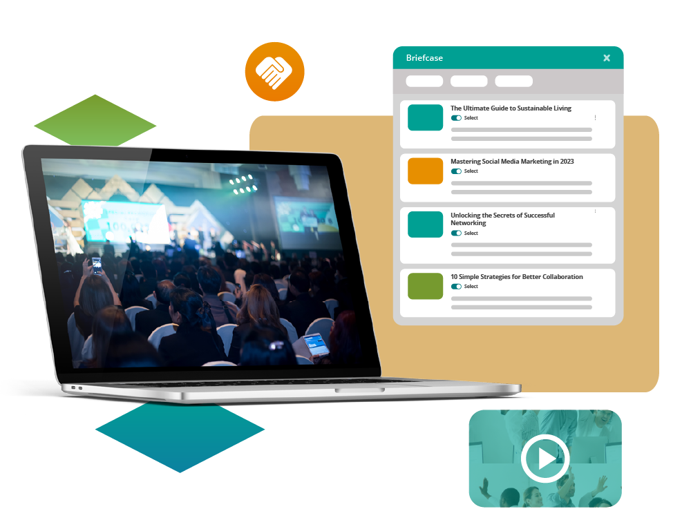 Image showing an example or a hybrid event on the Chati platform.