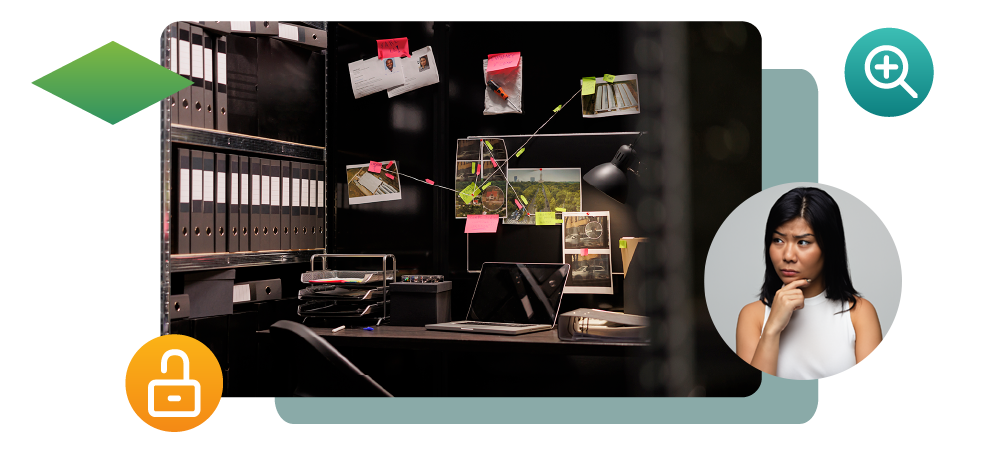 Chati platform for remote team building, showing the mystery escape room.